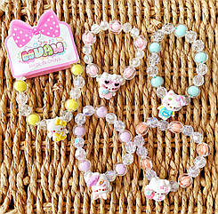 Дитячи браслети на резинкі оптом 10 шт/уп КІТІ