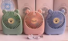 Настільний портативний акумуляторний міні-вентилятор USB Котик Mini Fan SST-N10