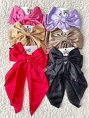 Великий бант на заколці автомат оптом 15*23 см 12 шт/уп ОДНОТОННІ КОЛЬОРОВІ