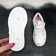 Кросівки дитячі для дівчинки білі з рожевим Ashiguli 5461, фото 3
