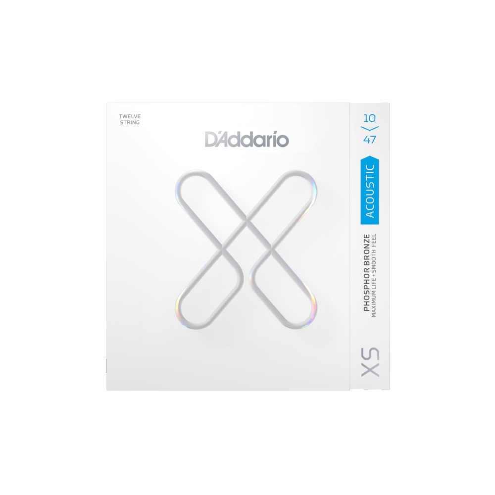 Струны D'addario XSAPB1047-12 XS Phosphor Bronze Extra Light 12-Sring (10-47), фото 1