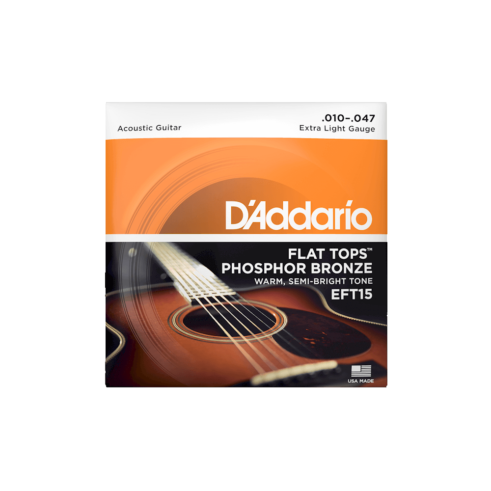 Струны D'addario EFT15 Flat Tops Phosphor Bronze Extra Light (10-47), фото 1