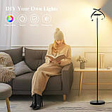 OTREN Світлодіодний торшер Стельовий прожектор для вітальні Торшер з регульованою яскравістю, пультом дистанційного керування, фото 6