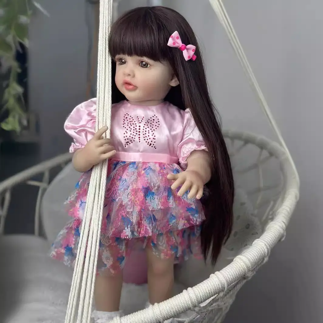 Лялька вінілова 55см, ручна робота, вишукана лялька для дівчинки, Reborn Baby Doll 28