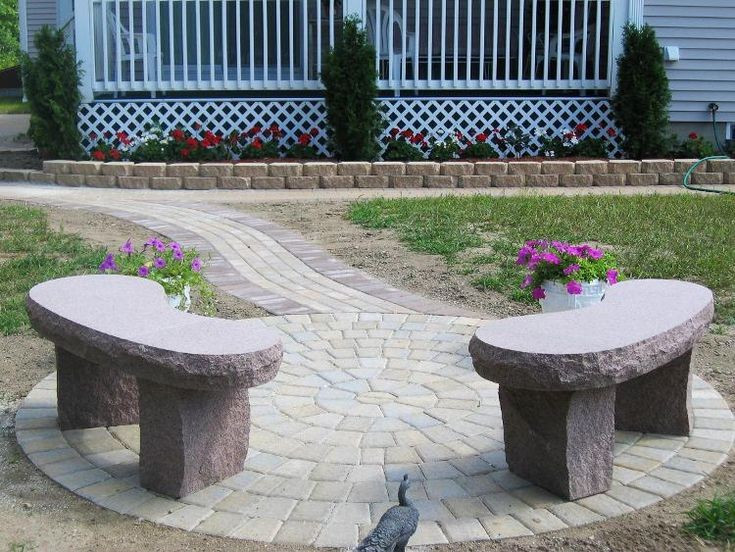 Гранітна лавочка "Круглий затишок", фото 1