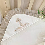 Крижма "Елеганс" подвійна жаккард, кулір 75*100 см Betis Молочний, фото 2