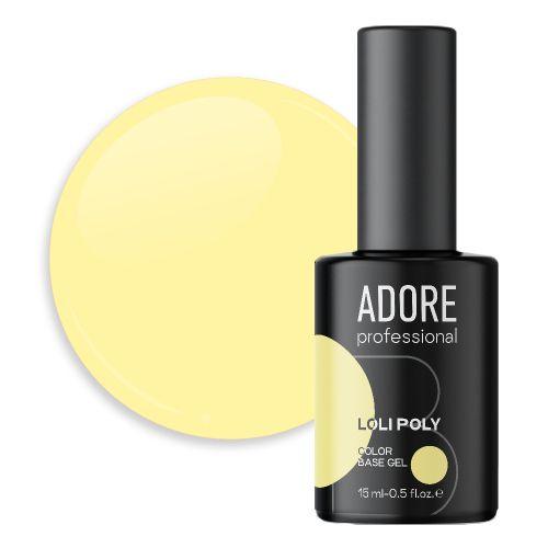 Основа для гель-лаку Adore Loli Poly Base №08 Світло-жовтий 15 мл, фото 1