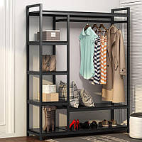 Гардеробная/стойка для одежды в стиле Лофт с полками StepLoft Ward System 108 (1800x1200x400 мм)