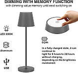 ЧорніУпаковка з 2 світлодіодних настільних ламп Klighten з регульованою яскравістю, теплий світловий тон 3000 К, дизайнерська, фото 2