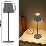 ЧорніУпаковка з 2 світлодіодних настільних ламп Klighten з регульованою яскравістю, теплий світловий тон 3000 К, дизайнерська, фото 4