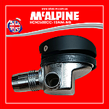 Сифон для ванни з механізмом наповнення через перелив чорний матовий клік-клак HCN2600CC-15MM-MB McALPINE, фото 3