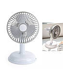 Вентилятор Simple desktop fan KD197 настільний портативний з роботою від USB Світло-сірий, фото 4