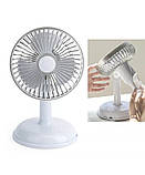 Вентилятор Simple desktop fan KD197 настільний портативний з роботою від USB Світло-сірий, фото 5