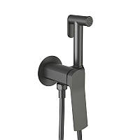 Набір для гігієнічного душу Qtap Slavonice округлий QTSLA262GMB45916 Gunmetal Black PVD