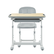 Дитяча парта і стуло стілець трансформери FunDesk Sole Grey для школяра хлобчика дівчинки, фото 4