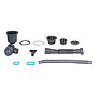 Мийка для кухні інтегрована Lidz Handmade H6350BL крило зліва (LDH6350BRUL45589) Brushed Black PVD 3,0/1,0, фото 9