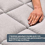 Наматрацник захисний 160x200 см IDEIA з гумками по кутах антиалергенний супер щільний сірий, фото 2