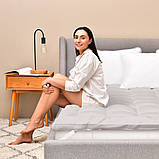 Наматрацник захисний 160x200 см IDEIA з гумками по кутах антиалергенний супер щільний сірий, фото 7