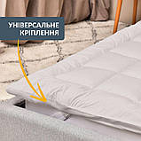 Наматрацник захисний 160x200 см IDEIA з гумками по кутах антиалергенний супер щільний сірий, фото 8