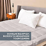 Наматрацник захисний 160x200 см IDEIA з гумками по кутах антиалергенний супер щільний сірий, фото 9