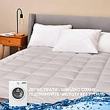 Наматрацник захисний 160x200 см IDEIA з гумками по кутах антиалергенний супер щільний сірий, фото 10