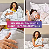 Набір подушка 50х70 см 2 шт та євро ковдра 200х220 см Elegantly IDEIA аналог лебединого пуху, штучний пух, фото 9