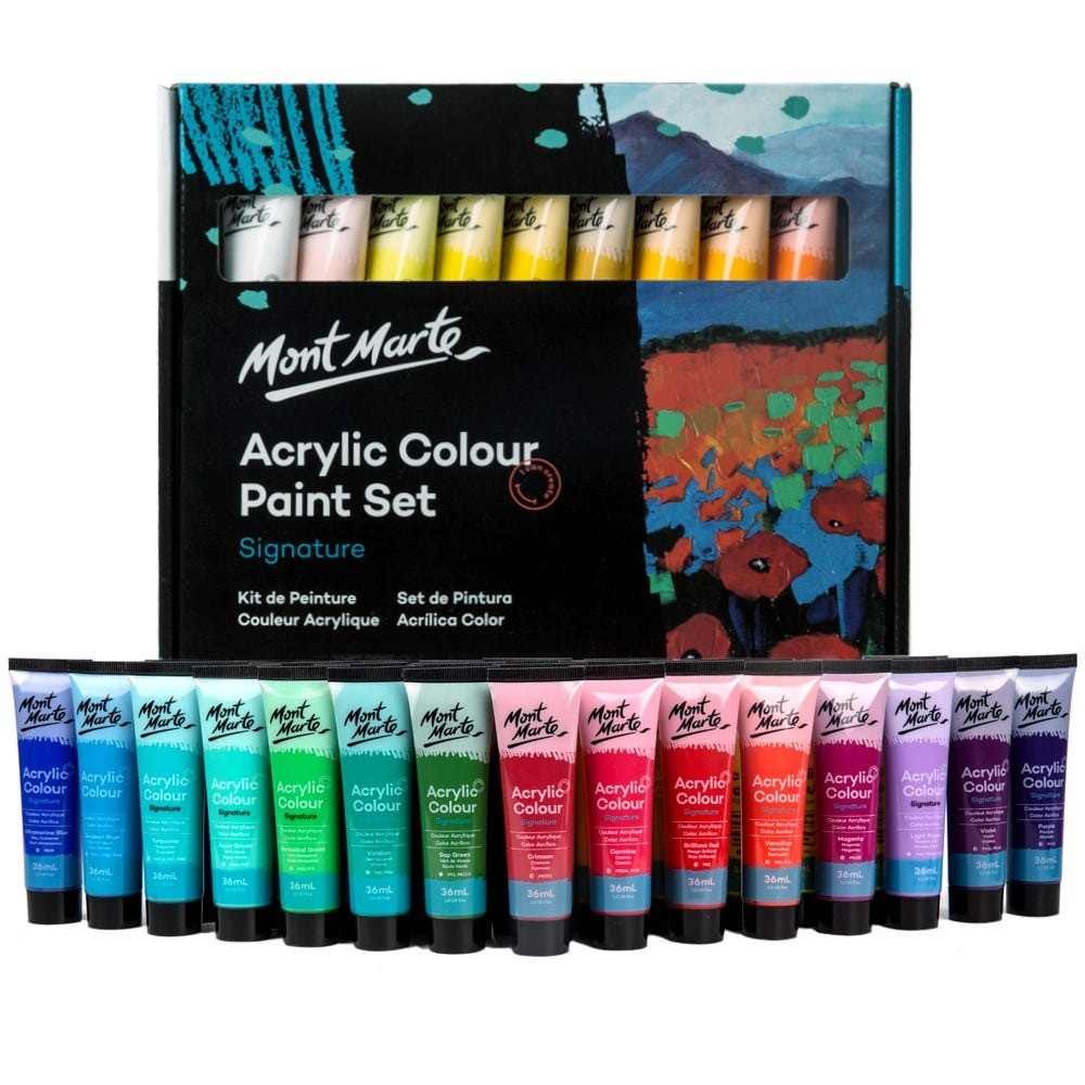 Фарби акрилові для малювання Mont Marte Acrylic Colour Paint Set Signature 36pc x 36ml