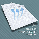 Ковдра ДобраНіч IDEIA 200х220 см всесезонна антиалергенна щіл 300 г/м2 біла, фото 3