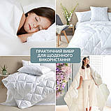 Ковдра ДобраНіч IDEIA 200х220 см всесезонна антиалергенна щіл 300 г/м2 біла, фото 8