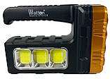 Ліхтарик Watton WT-614 акумуляторний ручний LED, фото 6
