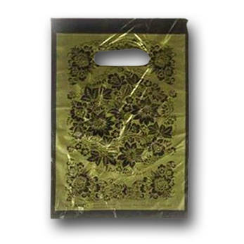 Поліетиленові пакети з прорізною ручкою розмір 20х30 "Візерунок Vip" 100 шт/уп., фото 2