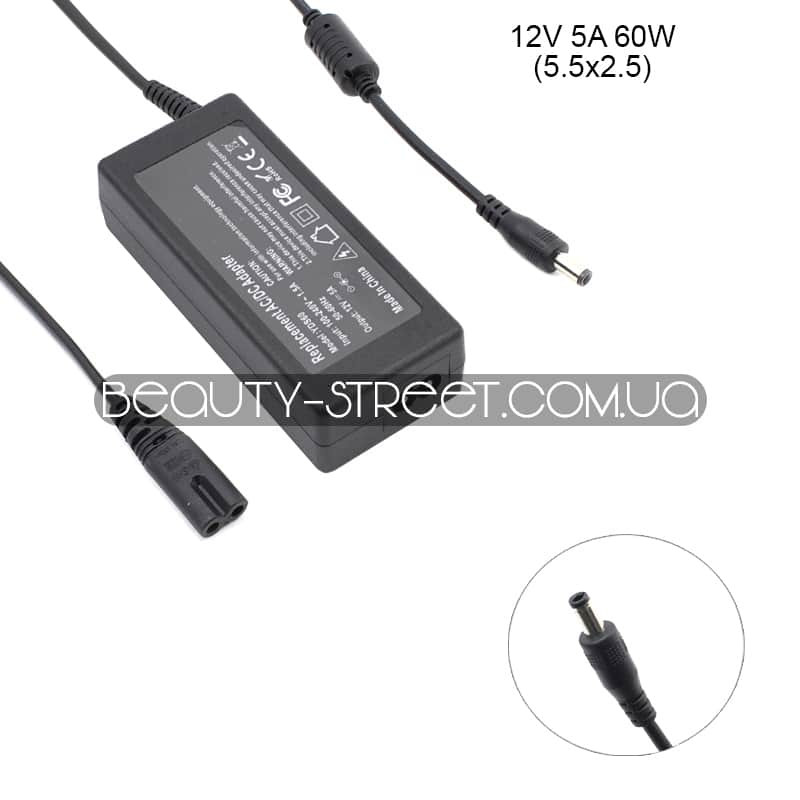 Блок питания для LCD монитора 12V 5A 60W 5.5x2.5 (B)