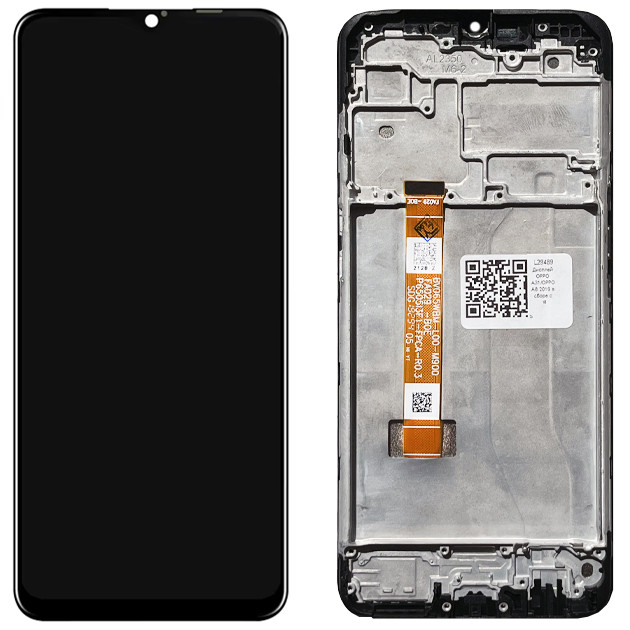 Дисплей OPPO A31/OPPO A8 2019 у зборі із сенсором і рамкою black
