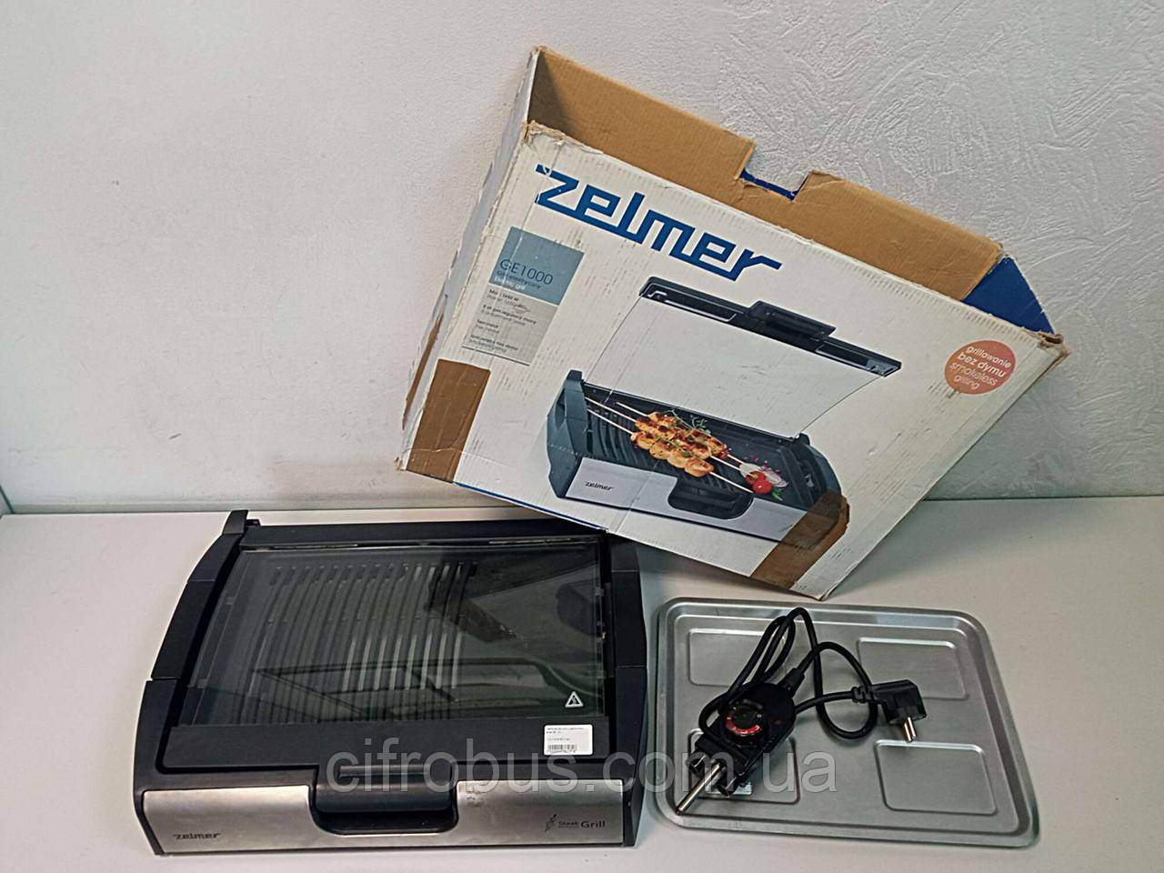 Електричний гриль шашличниця Б/У Zelmer GE 1000, фото 1
