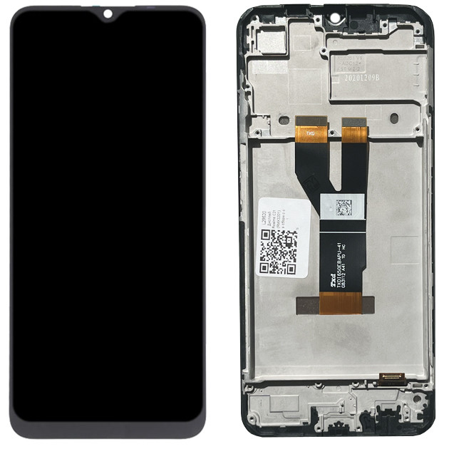 Дисплей Realme C21 (RMX3201) у зборі із сенсором і рамкою black, фото 1