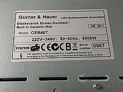 Вбудовані варильні панелі Б/У Gunter&Hauer CER 40 T