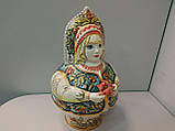 Статуетка фігурка Б/К Штоф Матрішка кольорова із золотом, фото 4