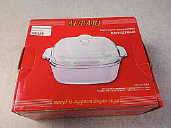 Б/У Жаростійка каструля з кришкою Alpari BD1527GLK
