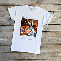 Мужская Футболка Белая С Принтом. Денвер Футболка Чоловіча Біла З Принтом