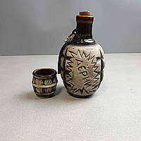 Сувенір керамічний Б/У Штоф "Лимонка" з 1 рюмкою