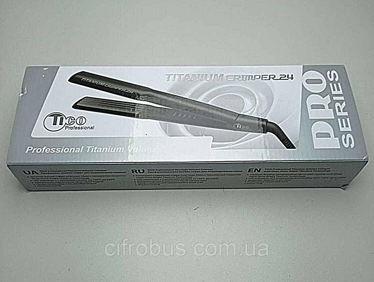 Праска щипці для волосся плойка випрямляч Б/У TICO Professional Titanium Crimper 24 мм