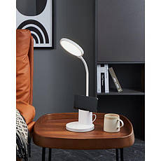 Біла настільна LED лампа 2.1Вт 2700-6500К на акумуляторі 55х15х25 см, фото 4