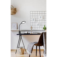 Чорна настільна LED лампа 2.1Вт 2700-6500К на акумуляторі 55х15х25 см, фото 3