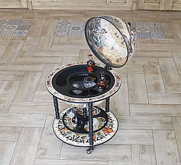 Глобус бар підлоговий Карта світу чорний сфера 45 см Розпродаж Гранд Презент 45001W-В