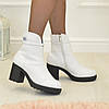 Черевики білі шкіряні жіночі демісезонні. Розміри 36-41, фото 2