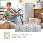 Покривало на ліжко 240x260 двостороннє м'ята/беж IDEIA Silhouette в коробці, фото 3