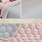 Покривало на ліжко 240x260 двостороннє м'ята/беж IDEIA Silhouette в коробці, фото 5