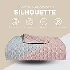 Покривало на ліжко 240x260 двостороннє м'ята/беж IDEIA Silhouette в коробці, фото 7