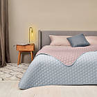 Покривало на ліжко 240x260 двостороннє м'ята/беж IDEIA Silhouette в коробці, фото 8