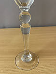 Кришталевий келих для шампанського, візерунок - квітка, об`єм -140 мл, висота - 24 см (6404/1-2), фото 4